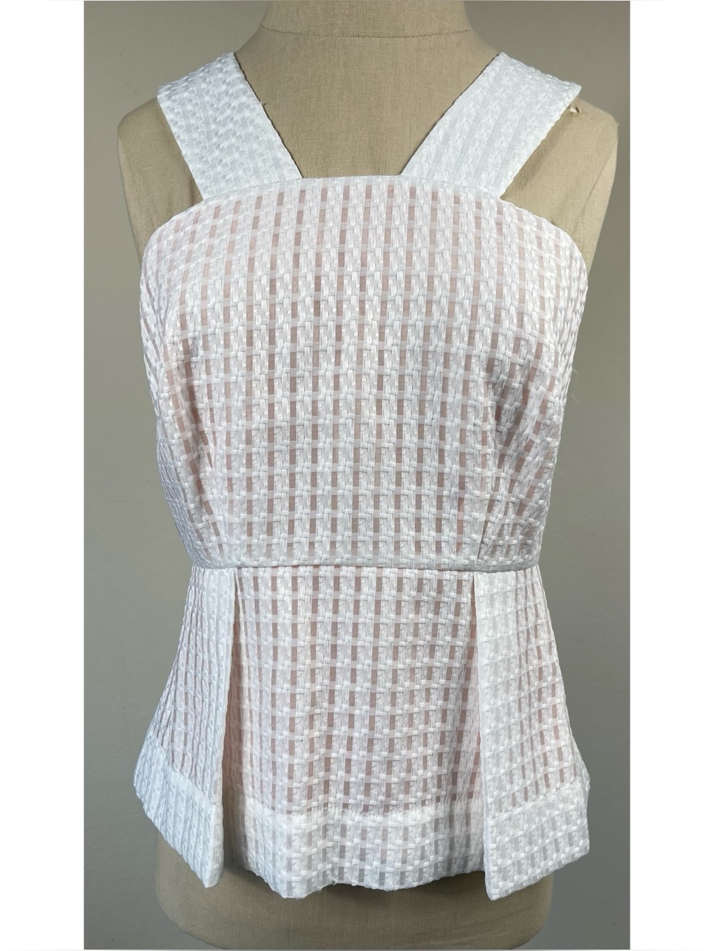 Anthropologie Maeve Plaid Lined Basket Tank Top